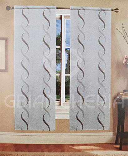 GBiancheria COPPIA TENDE DEBORA 45X150 45X240 PER FINESTRE E PORTEFINESTRE