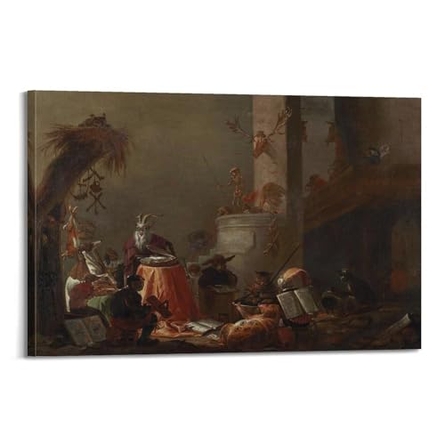 Poster Collège des Animaux Saftleven habillage mur vide 50x75 cm