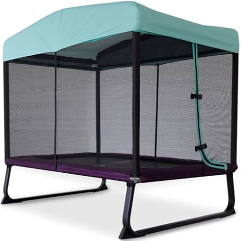 Skywalker Trampolines for Kids and Toddlers – Eeyore Winnie The Pooh Rectangle Trampoline 6x4ft, Small Rectangular Trampoline, Indoor Trampoline for Kids with Enclosure Net, up to 200 LB Cover