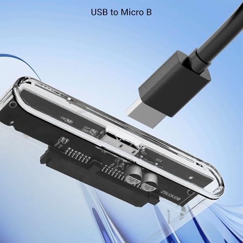 Image of Zebronics 2.5 inch SSD /HDD Enclosure, Max. 4TB Storage, Upto 5Gbps Transfer Speed, Tool-Free Slide Design, USB to Micro B Connector, Windows, Mac, Linux Support, Transparent Case (CSH101)