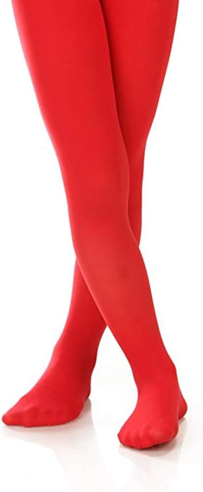 ALsmiley Girls' Soft Microfiber School Dance Leotard Stockings Ballet Opaque Footed Tights (Toddler/Little Kid/Big Kid)