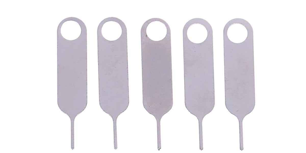 YASH VISION - Pack of 5 pcs - Sim Card Tray Eject Ejector Ejection Pin Removal Steel Key Tool Needle - Compatible with Smart Phone Mobile Tablet