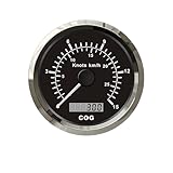 Universal-Boot Lkw Auto Anhänger Auto Yacht Schiff 85MM GPS COG 15 knoten Km/h 12V/24V Tacho(Noir)