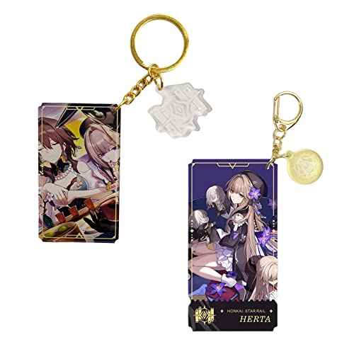 Hilichurl Herta Double Layer Keychain Geniuses