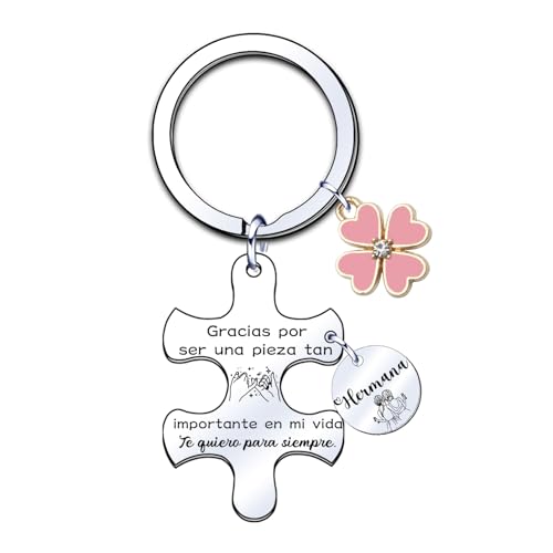 JRZDFXS Llavero para Hermana, Regalo Personalizado, Mujer, Cumpleaños (4)