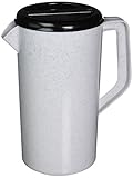 TableCraft 144GRT Plastic 2.5 Quart Pitcher with Black Lid