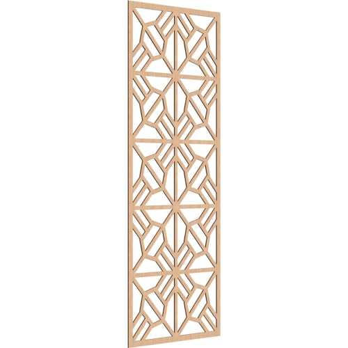 Image of 35 3 /8 inch W x 89 3 /8 inch H x 1 /4 inch T Auburn Decorative Fretwork Wood Wall Panels, Hickory