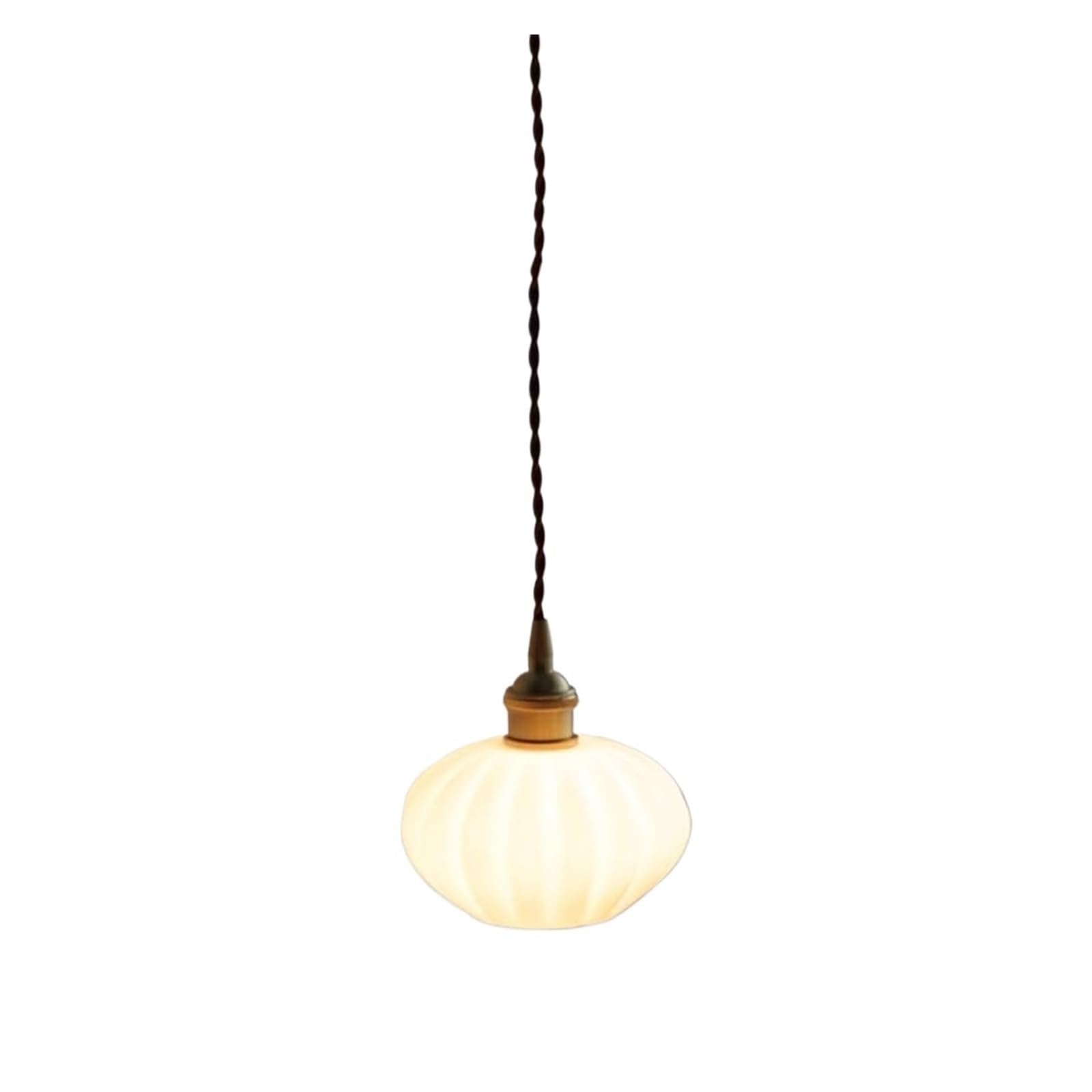 Lampe suspendue japonaise en verre de jade pour éclairage de chambre et chevet