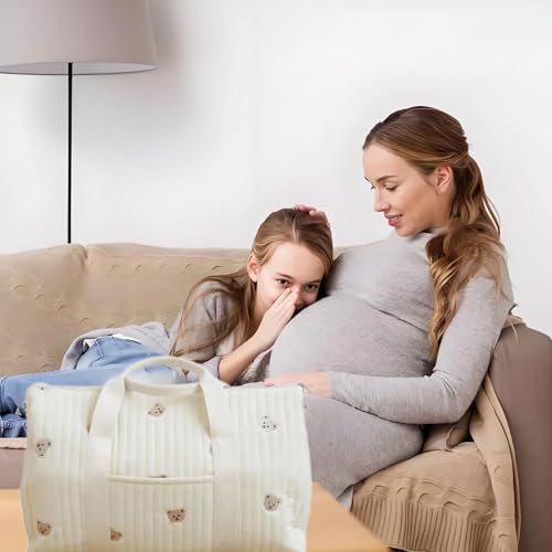 Maternity Bag Mommy Bag,18.9 Inch Large Capacity Women's Travel Bag, Fold Able Hospital Women's Delivery Bag, Hospital Travel Essentials Tote Bag2