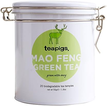 Teapigs Mao Feng Green Tea Tea Made with Whole Leaves (1 Tin of 20 Tea Bags), 3506