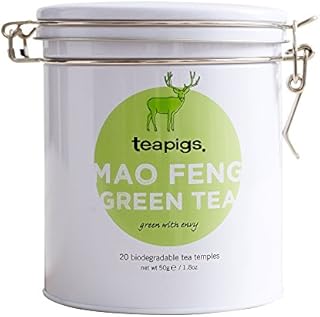 Teapigs Mao Feng Green Tea Tea Made with Whole Leaves (1 Tin of 20 Tea Bags), 3506