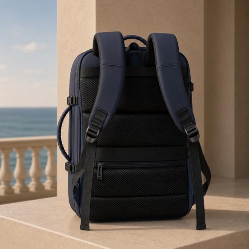 Image of Wesley Luxur 2 Premium Overnighter 50 L Weekender Travel Laptop Backpack, Flight Cabin Approved Carry On with 16 inch Laptop Compartment, Anti Theft business /Travel /Office /College Bag for Men Women