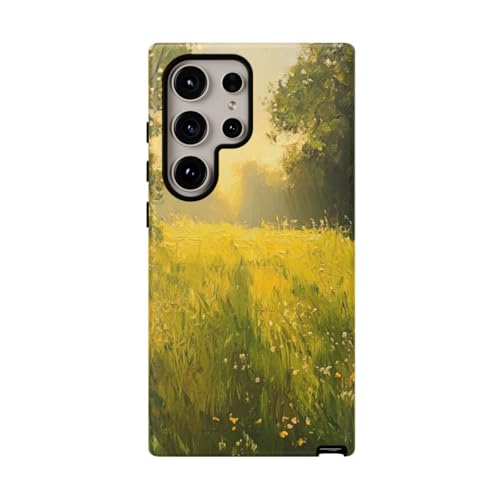 Coque Galaxy S24 Ultra antichoc résout les rayures motif Sunlit Meadow mat
