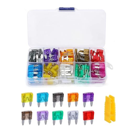 WZP 120PCS Fuses Automotive Kit, Mini Fuses Assortment Kit, Blade Fuse, Universal for Sedan, RV, Motorcycle, Marine, RV, Boat (2A/3A/5A/7.5A/10A/15A/20A/25A/30A/35A)