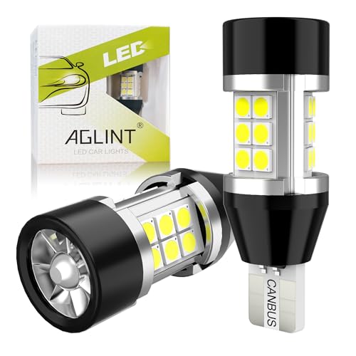 AGLINT T15 W16W LED Bombilla CANBUS Alta Potencia 4000LM 912 921 para Coche Copia de Seguridad Luz Marcha Atrás Diurnas Trasera Luces 12V 6500K Blanco 2Pcs