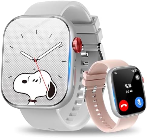（21:30時点） 【Amazon.co.jp限定】スマートウォッチ 【2025 進化モデル＆付属ベルト*2 】2.01インチ大画面 iPhone対応 アンドロイド対応 smart watch Bluetooth 通話機能付き GPS機能 天気 IP67防水 多言語 多種機能付き IP67防水 長持ちバッテリー メッセージ通知 スポーツウォッチ レディース メンズ 文字盤設定 多種類運動モード 軽量 (シルバー)
