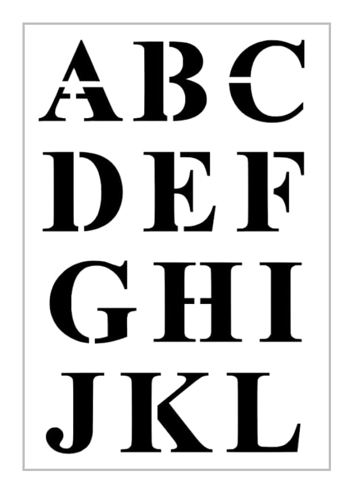 Amazon.com: TIMES NEW ROMAN Alphabet Stencil 2 Inch Newspaper Font Letters Sheet Set S1201 : Home & Kitchen