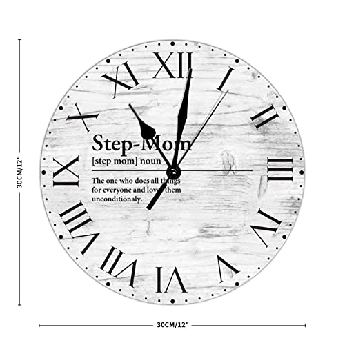Horloge murale en PVC rétro chic 30 cm silencieuse pour salon et bureau