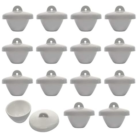 Eisco Labs Porcelain Crucible with Lid, Short Form, 8ml Capacity - Pack of 15 Cover