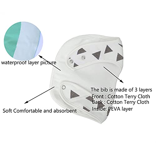 Maiwa Cotton Terry Waterproof Baby Bibs For Baby Boy With Snaps, Drool,Eating And Teething Bibs #TOP2