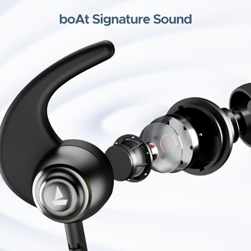 Image of Boat Rockerz 268 Bluetooth in Ear Earphones with Beast Mode, ENx Mode, ASAP Charge, Upto 25 Hours Playback, Signature Sound, BTv5.2 & IPX5(Active Black)