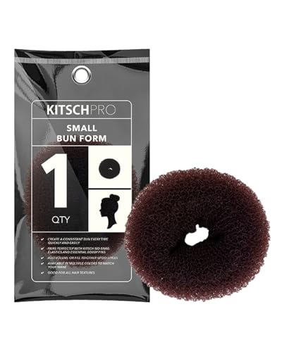 Image of Kitsch Hair Bun Maker - Small Donut for All Hair Types | Magic Sock for Styling and Ballet, 1pc (Brown)