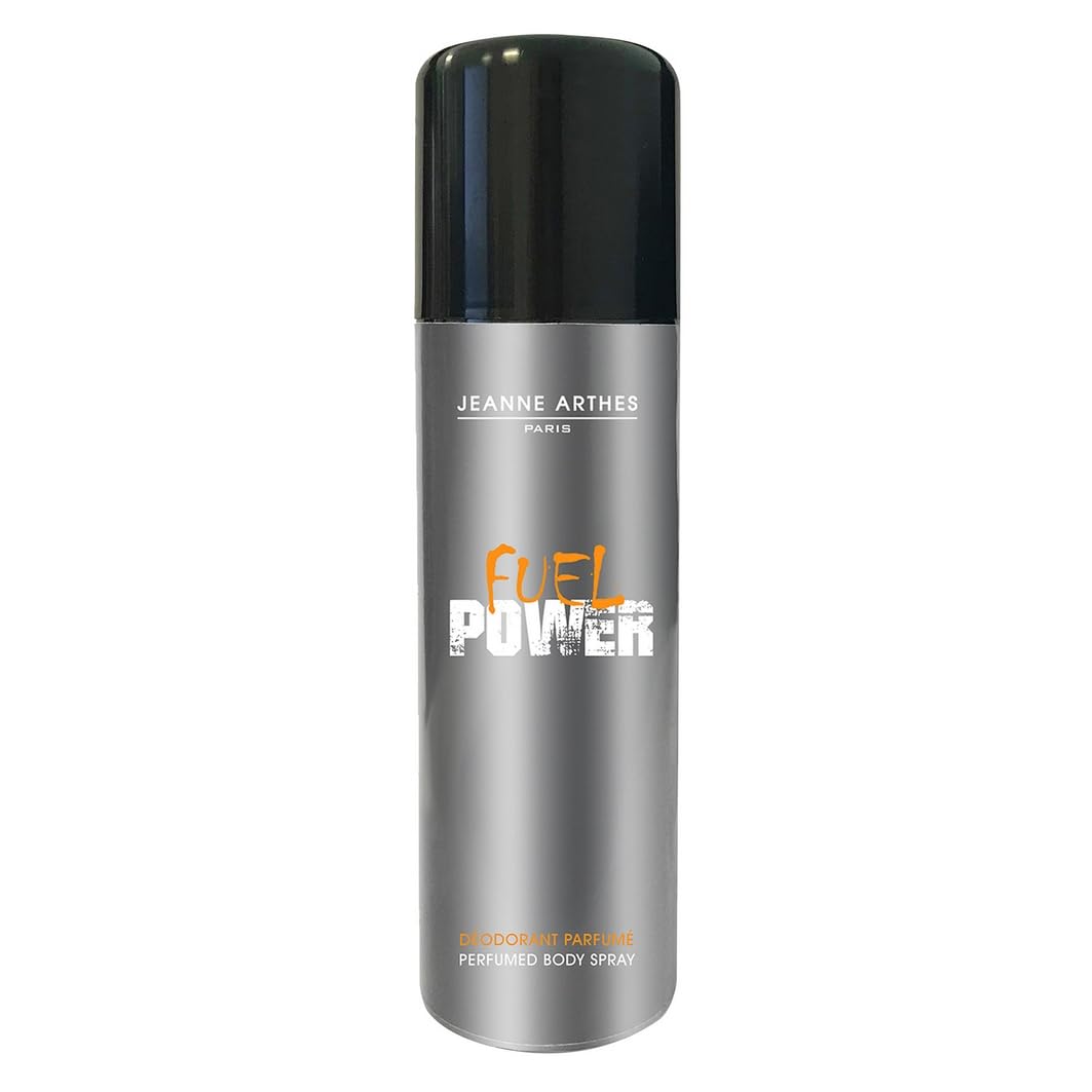 JEANNE ARTHES - Men's Fuel Power Deodorant - Perfume Spray - Amber Patchouli Fragrance - 200 ml