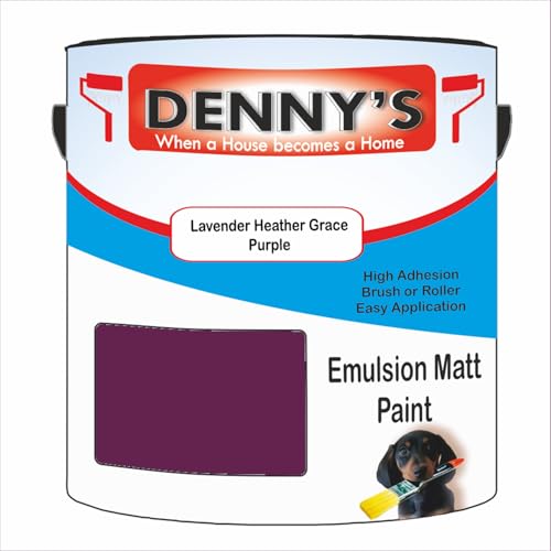 Premium Interior Wall & Ceiling Emulsion Paint – Lavender Heather Grace Purple – Rich Matt Finish, Durable & Washable, Low Odour, Ideal for Living Rooms, Bedrooms & Hallways (250ML Tin)