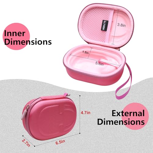 LTGEM Hard Case for JBL Clip 4 Portable Speaker - Travel Protective Carrying Storage Bag(Magenta+Pink) - Image 3