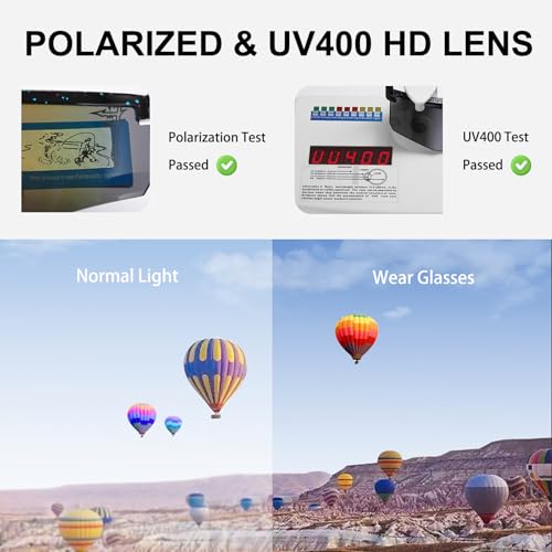 Image of ACEXPNM Polarized Fit Over Glasses Flip Up Sunglasses for Men Women, Wrap Around Goggles for Driving Cycling Fishing