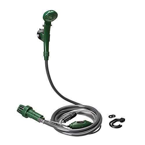 Guepardo, Chuveiro Portátil Camping Shower 12V, Prático e Leve, Plástico ABS, Versátil para Acampamentos e Viagens, Verde