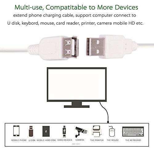 Image of USB High - Speed Extension Cable 3.0 /2.0 for keyboards pendrive mouse etc. (1.5M, White)