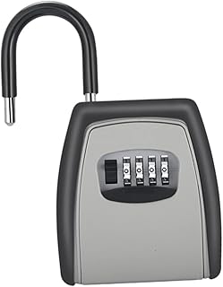 KONTONTY Box Key Lock Box Portable Lock Box Digital Safe Outdoor Combination Lock Wall Mounted Key Safe Box Wall Mount Key Container Metal Safe Security Lock Box Key Safe Lock Box Abs Metal