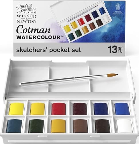 Winsor & Newton Set de acuarelas CotMan, surtido de colores, 1set