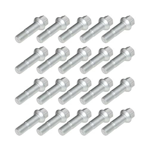 �z�C�[���{���g Compatible With For Saloon W124 300 TD SD 1984-1993 20PCS M14 X 1,5 Wheel Lug Bolts Nuts�z�C�[���i�b�g 20�{�Z�b�g × OEM�F0009905307 