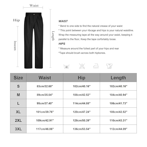 Pantalon long en lin extensible coupe ajustée confortable