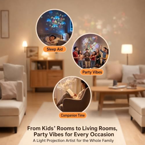 Ocean Projector Lamp, Wave Light & Christmas Pattern Galaxy Star Projector - 2