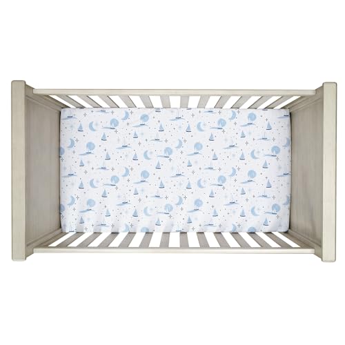 Image of Lambs & Ivy Little Skipper 3-Piece Sailboat Nautical Nursery Crib Bedding Set