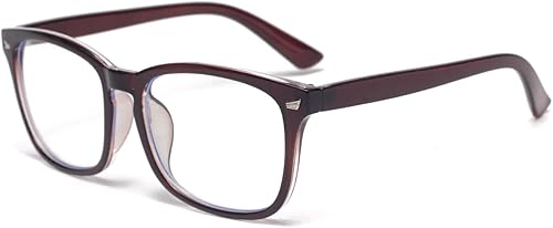 UniVison Gafas de lectura livianas Moda Lectores de computadora cuadrados anti dolor de cabezafatiga ocular para mujeres hombres NO.8082
