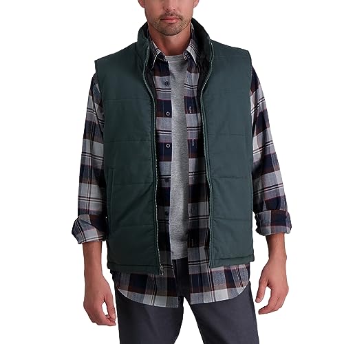 Haggar Men's Puffer Vest Moleskin