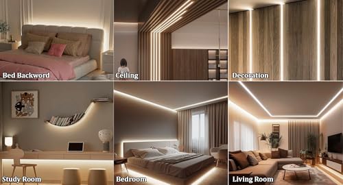 Image of fizzytech 5M Natrul White LED Strip Light - 120 LEDs /Meter, 600 LEDs Total, High Brightness Decorative Lighting for Home & Room Decor (Natrul White-600 LED 5 Meter Strip Lights)