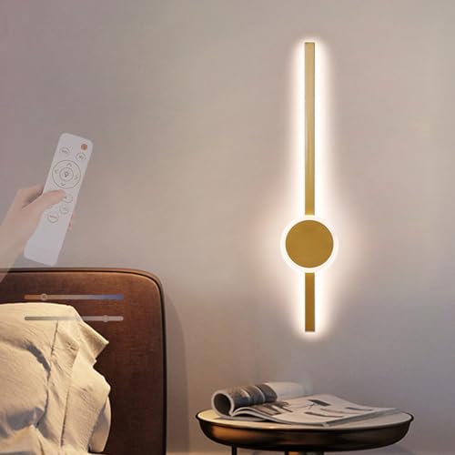 Lámpara de pared LED interior oro de 80cm para crear un ambiente relajante en tu estudio