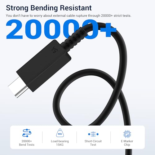 Image of 2Pack for Samsung Charging Cable 6FT,100W /5A Fast Charging Long Type C to Type C Cord,for Galaxy S26 /S25 /S24 /S23 /S22 /S21 /S20 /S10 /S9 + /Edge /Ultra,Note20 /10 /9 /8,Z Fold /Flip7-4,Tab S /A,USBC Charger Wire