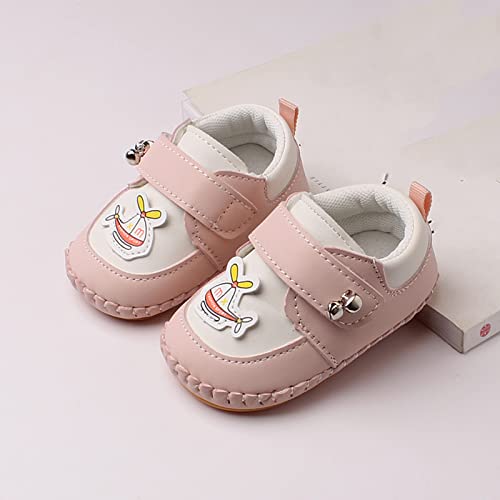 sfdgfhyf Girl Sneaker 0-18 Months Girls Low Heel Shoes Splicing PU Shoes Casual Shoes Round Toe Flat Shoes (Pink, 18-24 Months)2