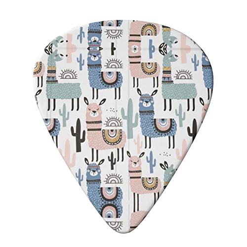 Llama Alpaca Cactus Lot de 6 médiators pour guitare acoustique, guitare électrique, basse, ukulélé – fin, moyen et épais… - Les Beatles, Paul McCartney, John Lennon, RIngo Starr, George Harrison Llama Alpaca Cactus Lot de 6 médiators pour guitare acoustique, guitare électrique, basse, ukulélé – fin, moyen et épais… – Image 4