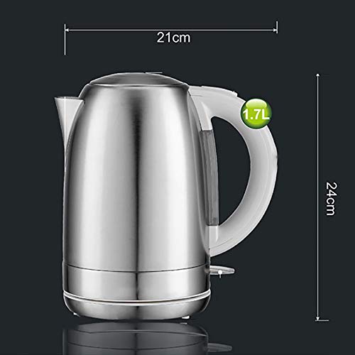 Hervidor eléctrico QWEASDF 1.7L doble pared acero inoxidable miniatura 7