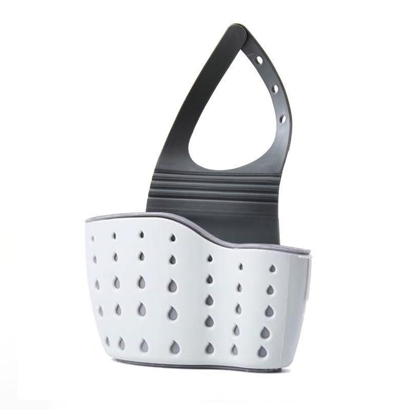 1 Pc Blue Hanging Sink Organizer Basket No Drilling Drainage Bag for Kitchen Bathroom Multipurpose Storage Caddy