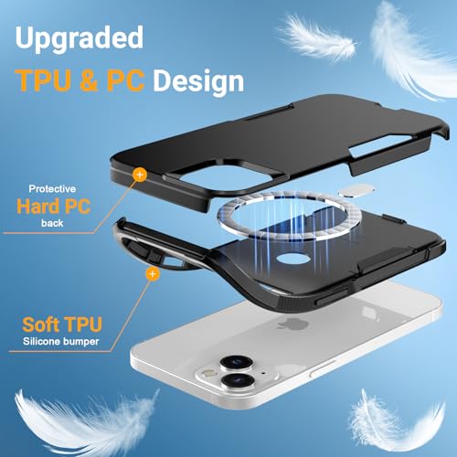 jaroco Magnetic for iPhone 13&14&15 Case Heavy Duty Rugged Dual-Layer Black - image 2
