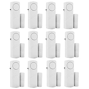 Door Window Alarm, Burglar Alarm, Home Security Magnetic Sensor Anti-Theft Alarm (Home Alarm (12 pcs))