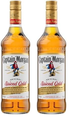 Captain Morgan Spiced Rum 1 Litre (Pack of 2)